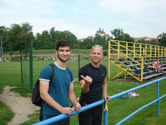 Marek Ošmera spolu s Markem Fojtáchem při 4. kole I. ligy družstev mužů a žen v Olomouci (20. srpna 2016)