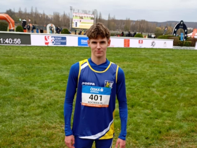Matyáš Kocman zlatý na MČR v přespolním běhu.