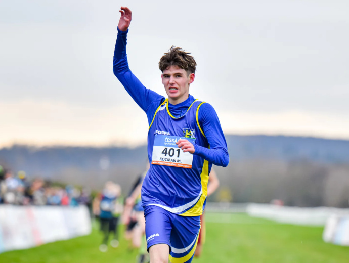 Matyáš Kocman MČR v přespolním běhu Praha-Chuchle.