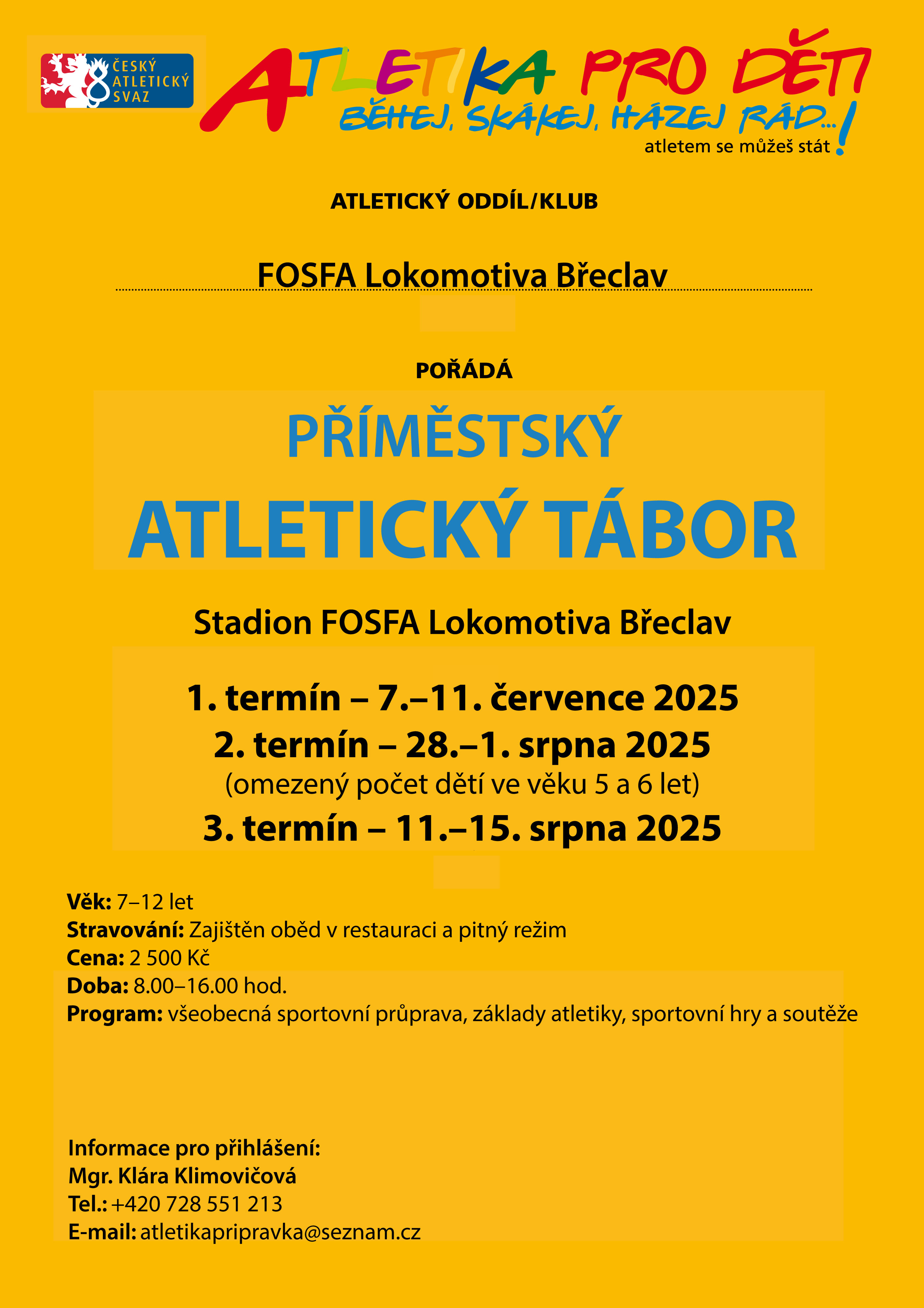 Plakát pro příměstský tábor 2025